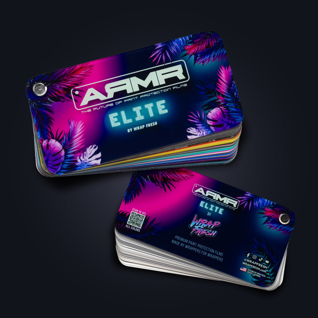 0002 ARMR ELITE Color PPF Swatch Sample Book