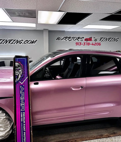 Gloss Petal Pink - ARMR PPF Paint Protection Film Wet or Dry Installation